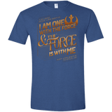 T-Shirts Heather Royal / X-Small I Am One With The Force Men's Semi-Fitted Softstyle