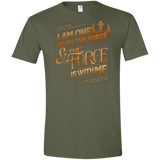 T-Shirts Military Green / S I Am One With The Force Men's Semi-Fitted Softstyle