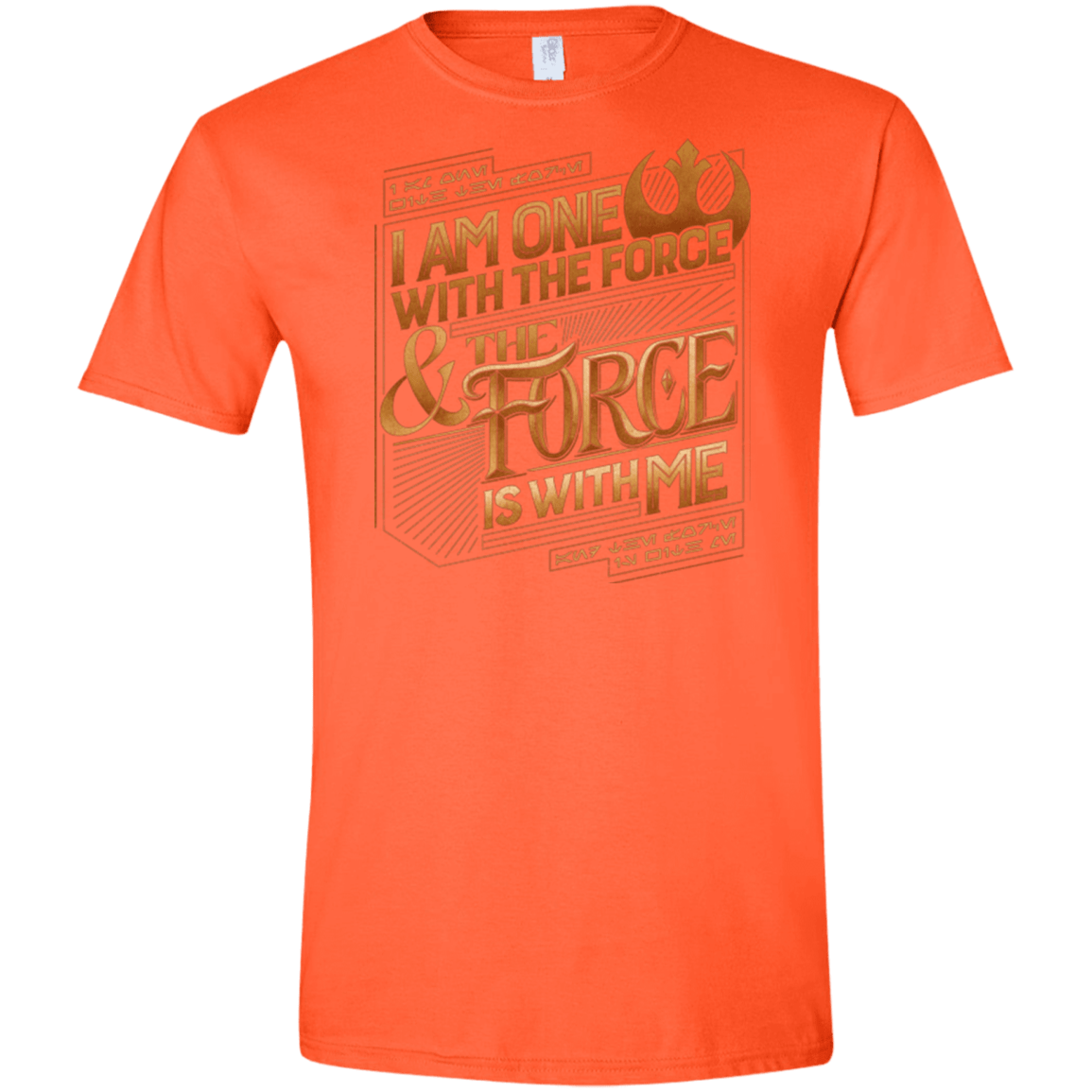 T-Shirts Orange / S I Am One With The Force Men's Semi-Fitted Softstyle