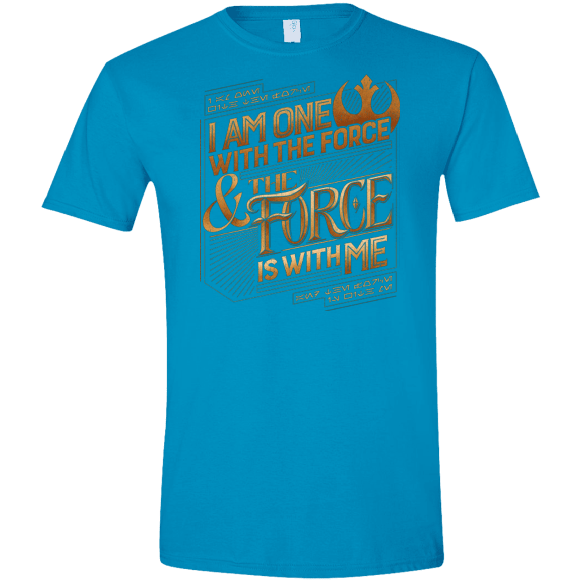 T-Shirts Sapphire / S I Am One With The Force Men's Semi-Fitted Softstyle