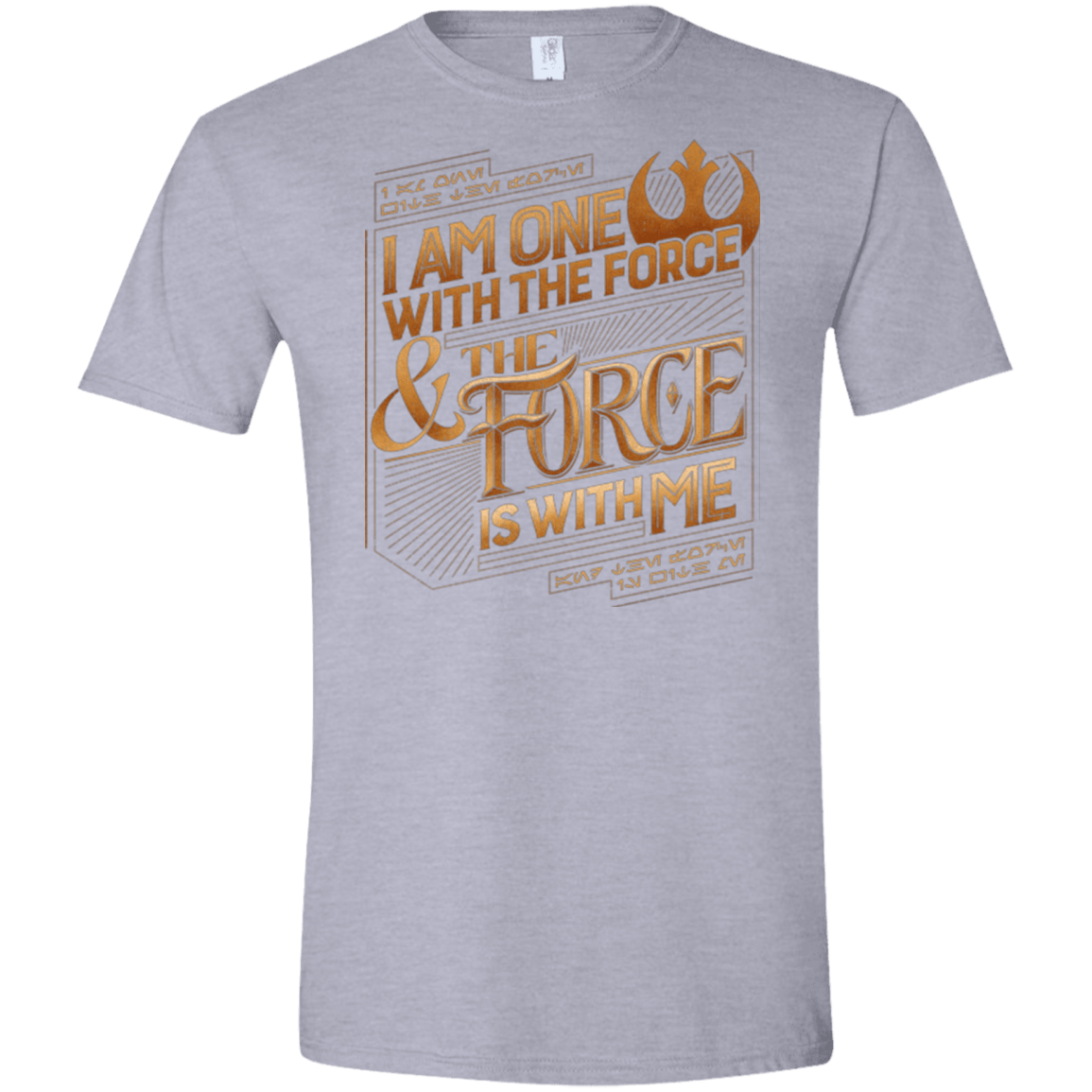T-Shirts Sport Grey / X-Small I Am One With The Force Men's Semi-Fitted Softstyle
