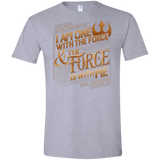 T-Shirts Sport Grey / X-Small I Am One With The Force Men's Semi-Fitted Softstyle