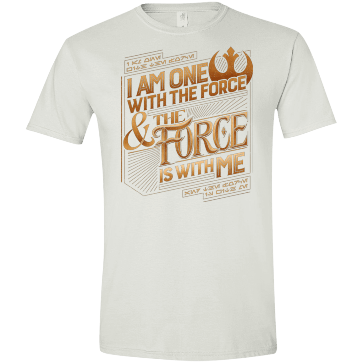T-Shirts White / X-Small I Am One With The Force Men's Semi-Fitted Softstyle