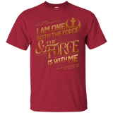 T-Shirts Cardinal / S I Am One With The Force T-Shirt