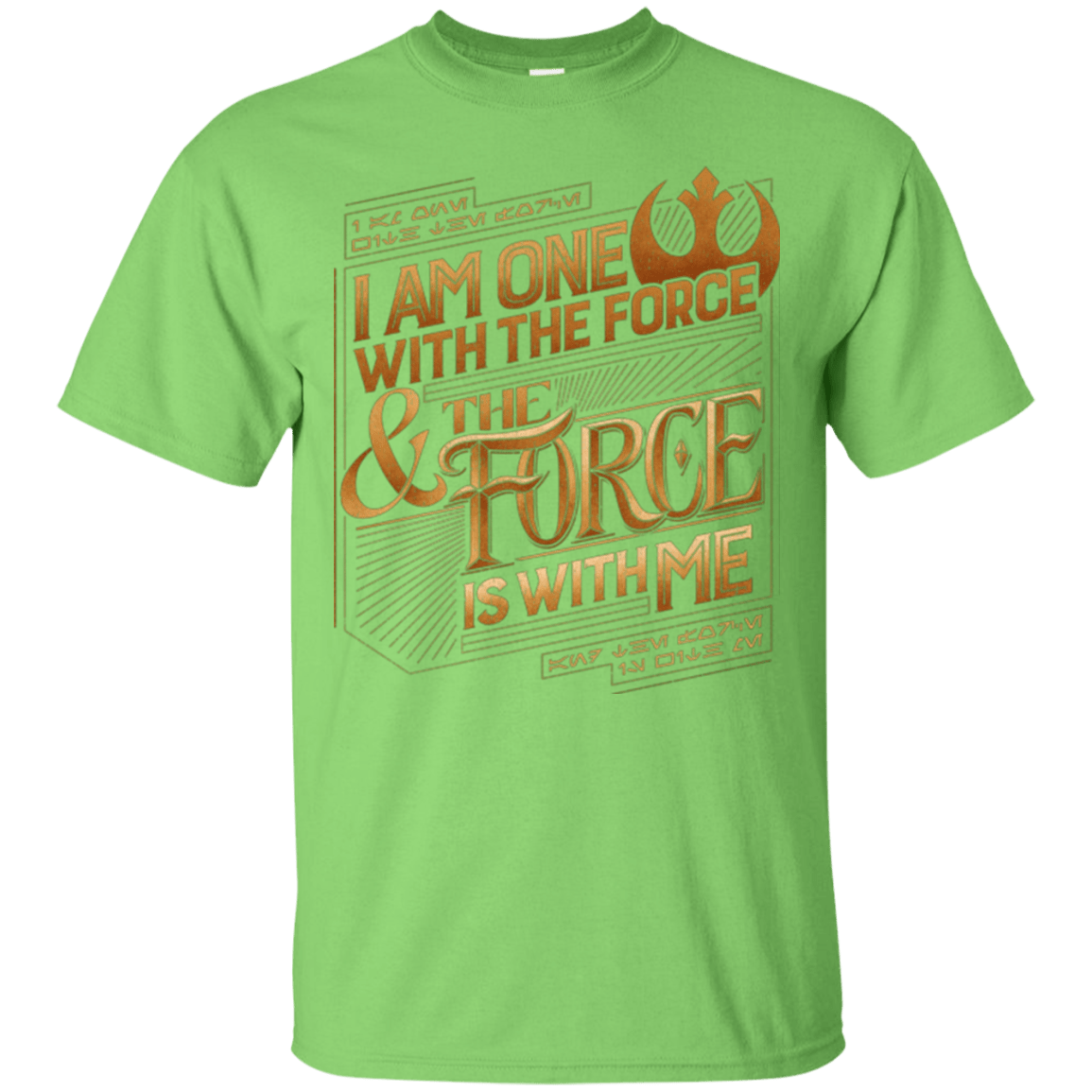 T-Shirts Lime / S I Am One With The Force T-Shirt