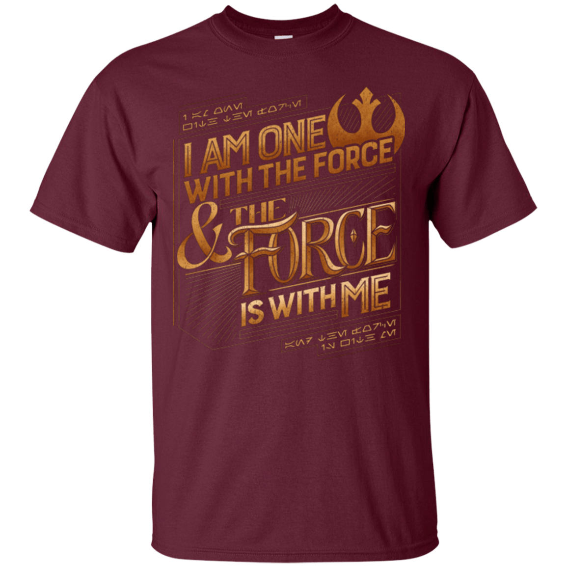 T-Shirts Maroon / S I Am One With The Force T-Shirt