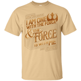 T-Shirts Vegas Gold / S I Am One With The Force T-Shirt