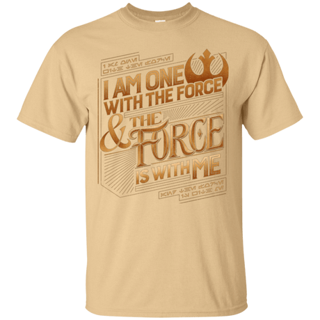 T-Shirts Vegas Gold / S I Am One With The Force T-Shirt