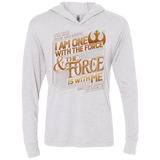 T-Shirts Heather White / X-Small I Am One With The Force Triblend Long Sleeve Hoodie Tee