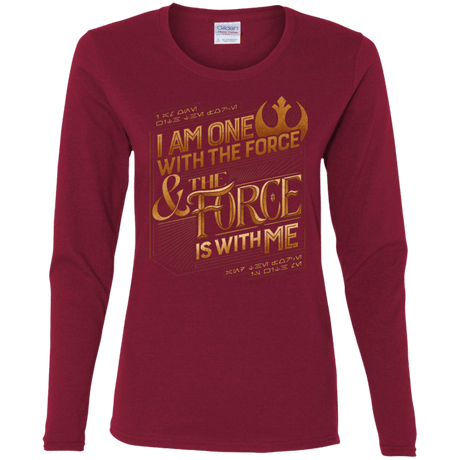 T-Shirts Cardinal / S I Am One With The Force Women's Long Sleeve T-Shirt