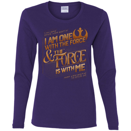 T-Shirts Purple / S I Am One With The Force Women's Long Sleeve T-Shirt