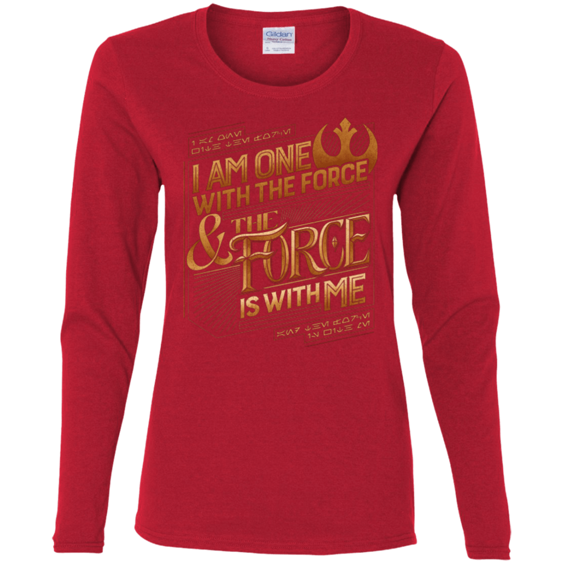 T-Shirts Red / S I Am One With The Force Women's Long Sleeve T-Shirt