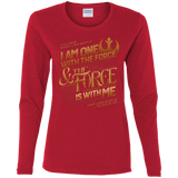 T-Shirts Red / S I Am One With The Force Women's Long Sleeve T-Shirt