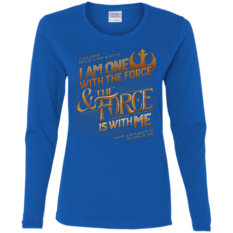 T-Shirts Royal / S I Am One With The Force Women's Long Sleeve T-Shirt