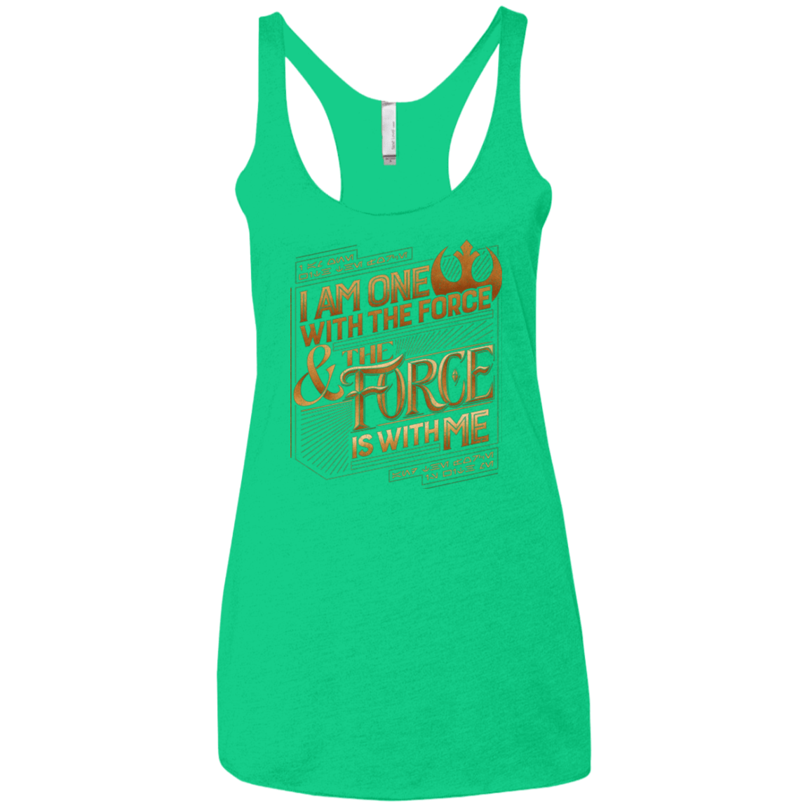 T-Shirts Envy / X-Small I Am One With The Force Women's Triblend Racerback Tank
