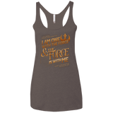 T-Shirts Macchiato / X-Small I Am One With The Force Women's Triblend Racerback Tank