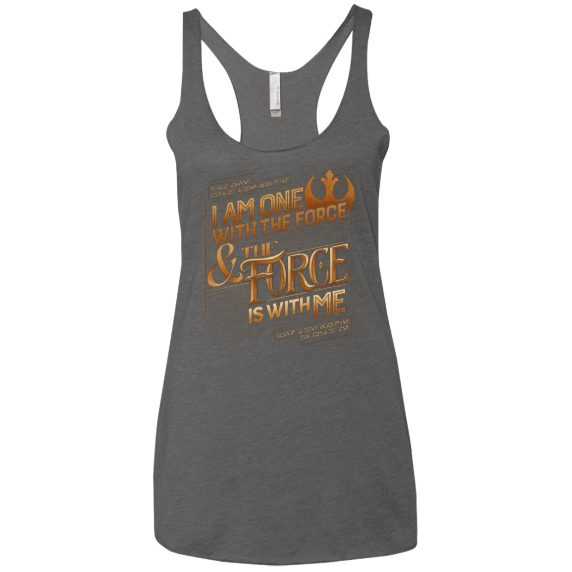 T-Shirts Premium Heather / X-Small I Am One With The Force Women's Triblend Racerback Tank