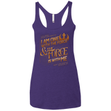 T-Shirts Purple Rush / X-Small I Am One With The Force Women's Triblend Racerback Tank