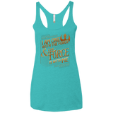 T-Shirts Tahiti Blue / X-Small I Am One With The Force Women's Triblend Racerback Tank