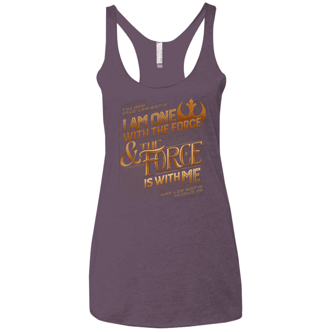 T-Shirts Vintage Purple / X-Small I Am One With The Force Women's Triblend Racerback Tank