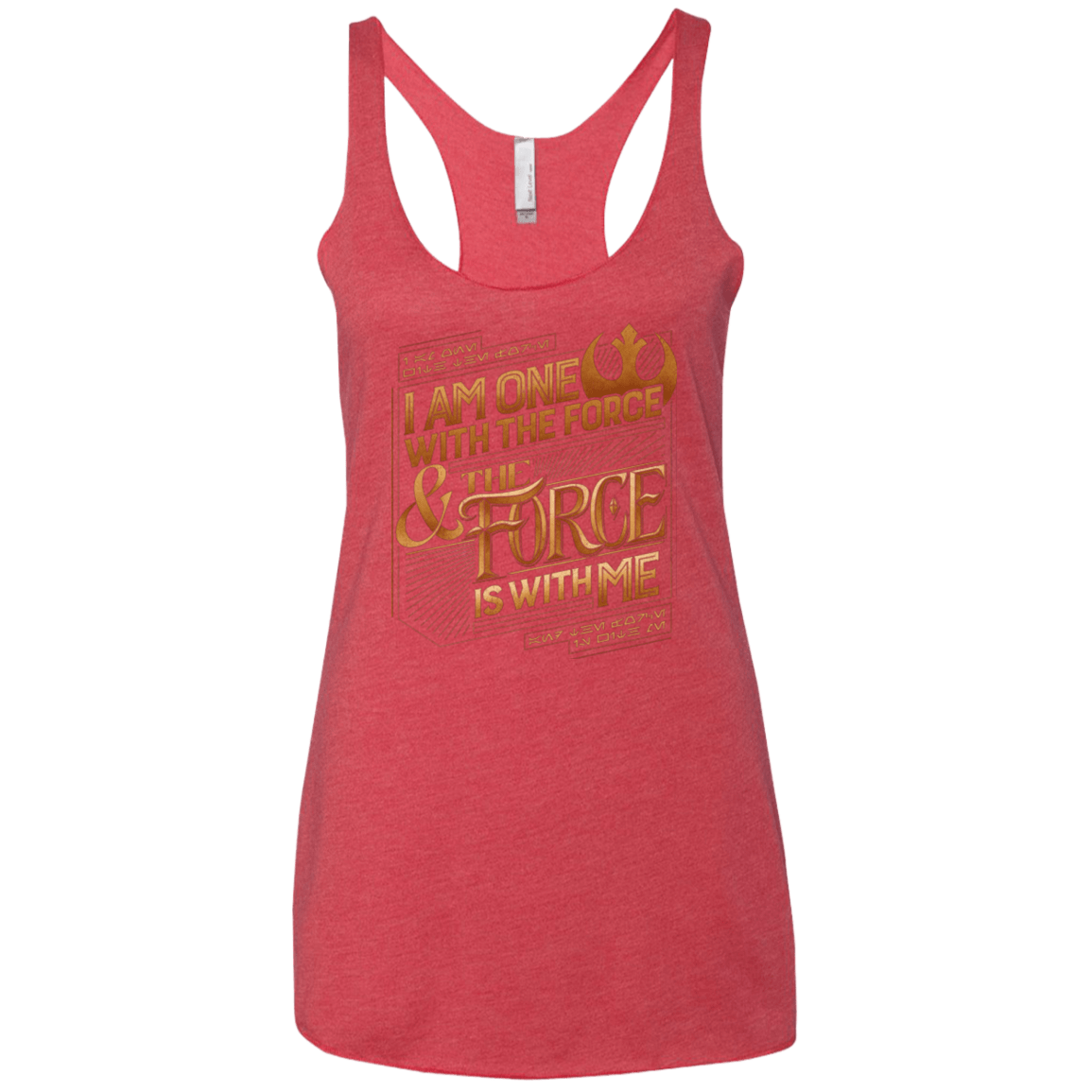 T-Shirts Vintage Red / X-Small I Am One With The Force Women's Triblend Racerback Tank