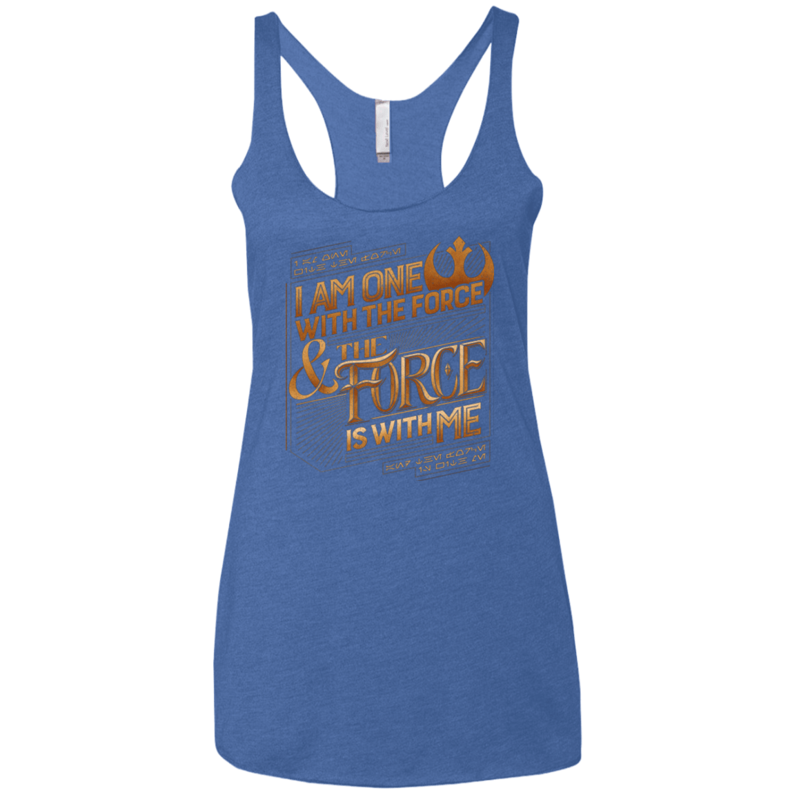 T-Shirts Vintage Royal / X-Small I Am One With The Force Women's Triblend Racerback Tank
