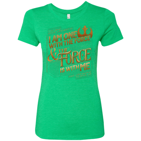 T-Shirts Envy / S I Am One With The Force Women's Triblend T-Shirt