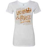T-Shirts Heather White / S I Am One With The Force Women's Triblend T-Shirt