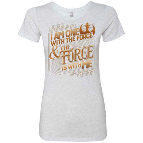 T-Shirts Heather White / S I Am One With The Force Women's Triblend T-Shirt
