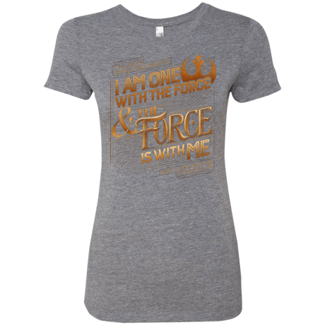T-Shirts Premium Heather / S I Am One With The Force Women's Triblend T-Shirt