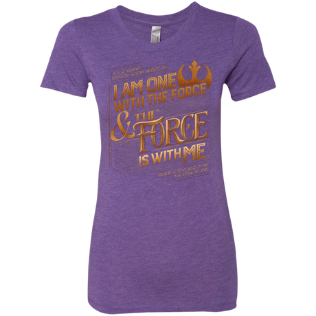 T-Shirts Purple Rush / S I Am One With The Force Women's Triblend T-Shirt