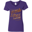 T-Shirts Purple / S I Am One With The Force Women's V-Neck T-Shirt