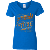 T-Shirts Royal / S I Am One With The Force Women's V-Neck T-Shirt