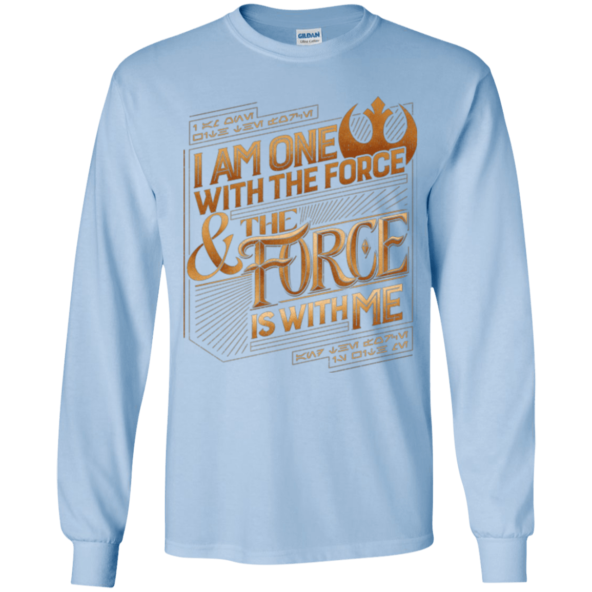 T-Shirts Light Blue / YS I Am One With The Force Youth Long Sleeve T-Shirt