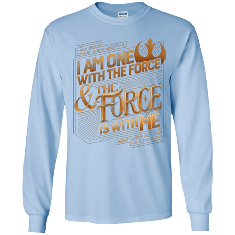 T-Shirts Light Blue / YS I Am One With The Force Youth Long Sleeve T-Shirt