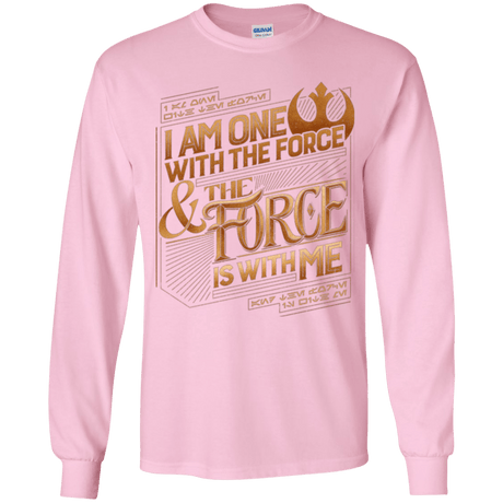 T-Shirts Light Pink / YS I Am One With The Force Youth Long Sleeve T-Shirt