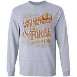 T-Shirts Sport Grey / YS I Am One With The Force Youth Long Sleeve T-Shirt