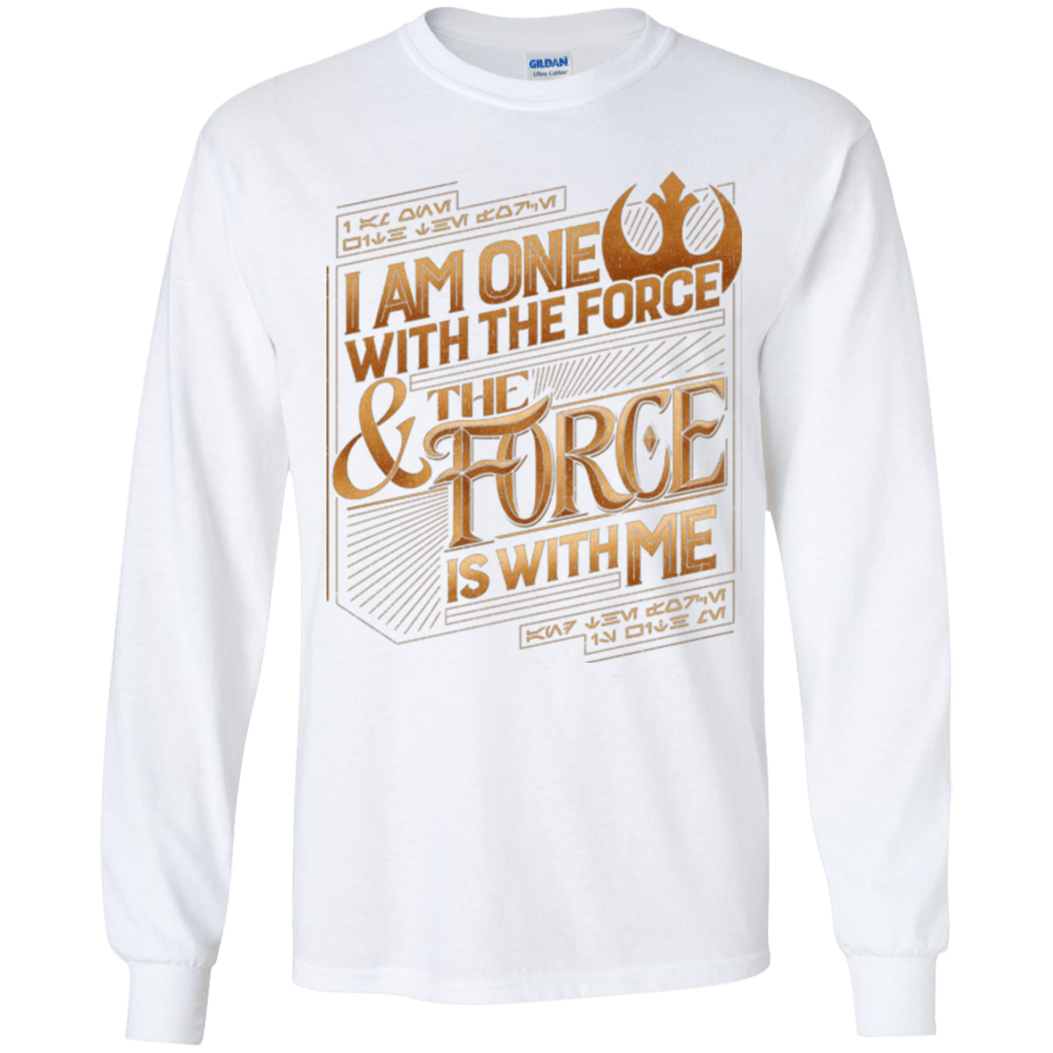 T-Shirts White / YS I Am One With The Force Youth Long Sleeve T-Shirt