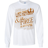T-Shirts White / YS I Am One With The Force Youth Long Sleeve T-Shirt
