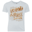 T-Shirts Heather White / YXS I Am One With The Force Youth Triblend T-Shirt