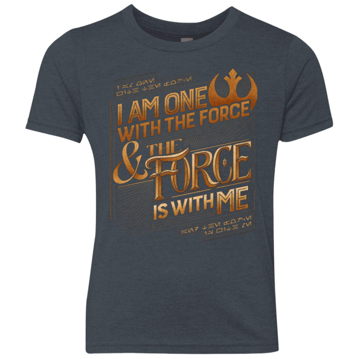 T-Shirts Vintage Navy / YXS I Am One With The Force Youth Triblend T-Shirt