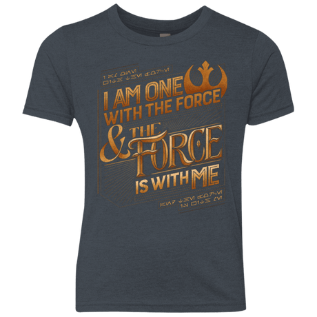 T-Shirts Vintage Navy / YXS I Am One With The Force Youth Triblend T-Shirt