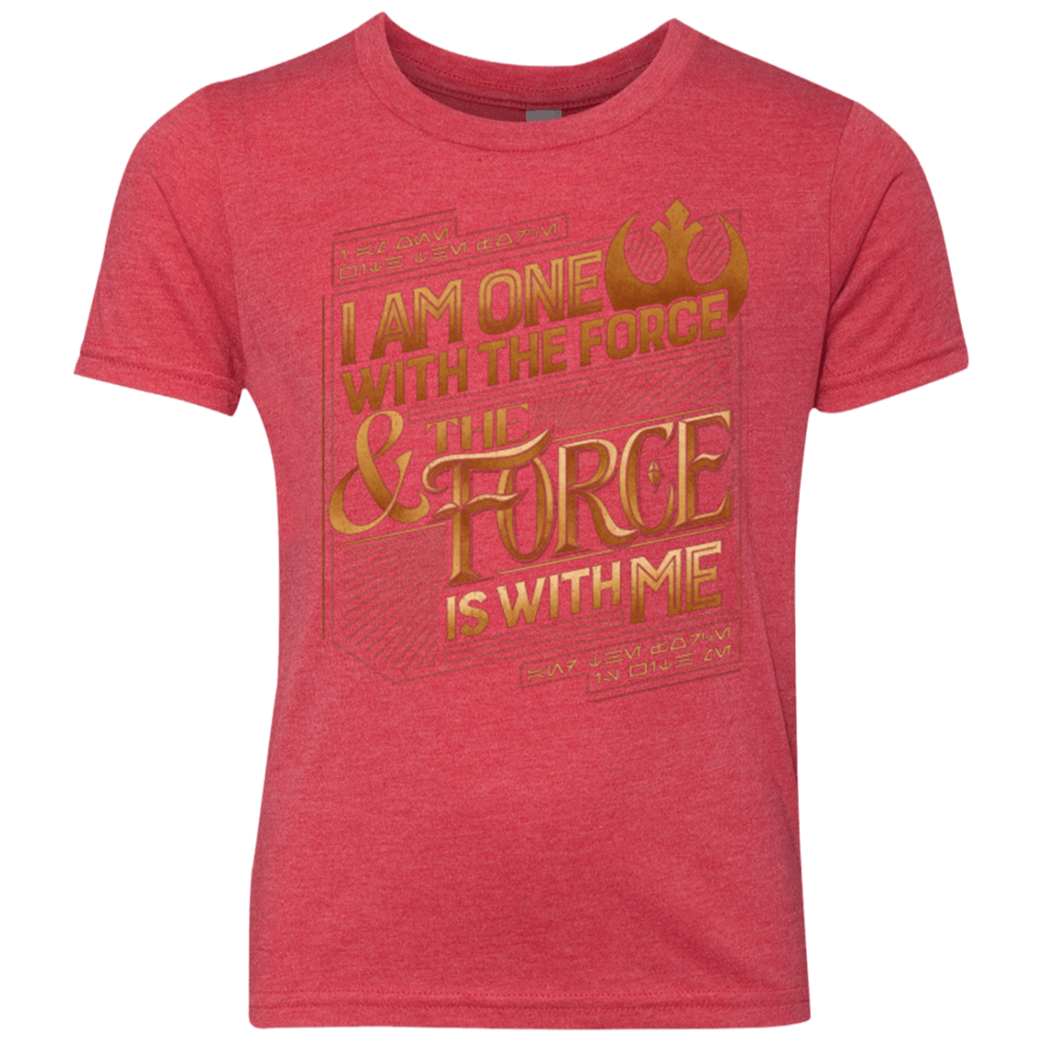 T-Shirts Vintage Red / YXS I Am One With The Force Youth Triblend T-Shirt