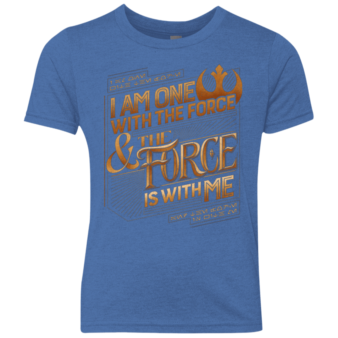 T-Shirts Vintage Royal / YXS I Am One With The Force Youth Triblend T-Shirt