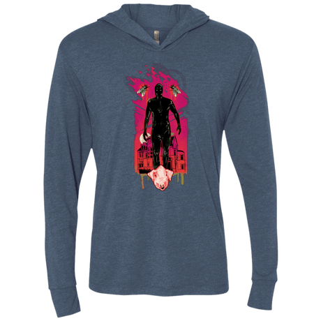 T-Shirts Indigo / X-Small I Am Rubber Triblend Long Sleeve Hoodie Tee