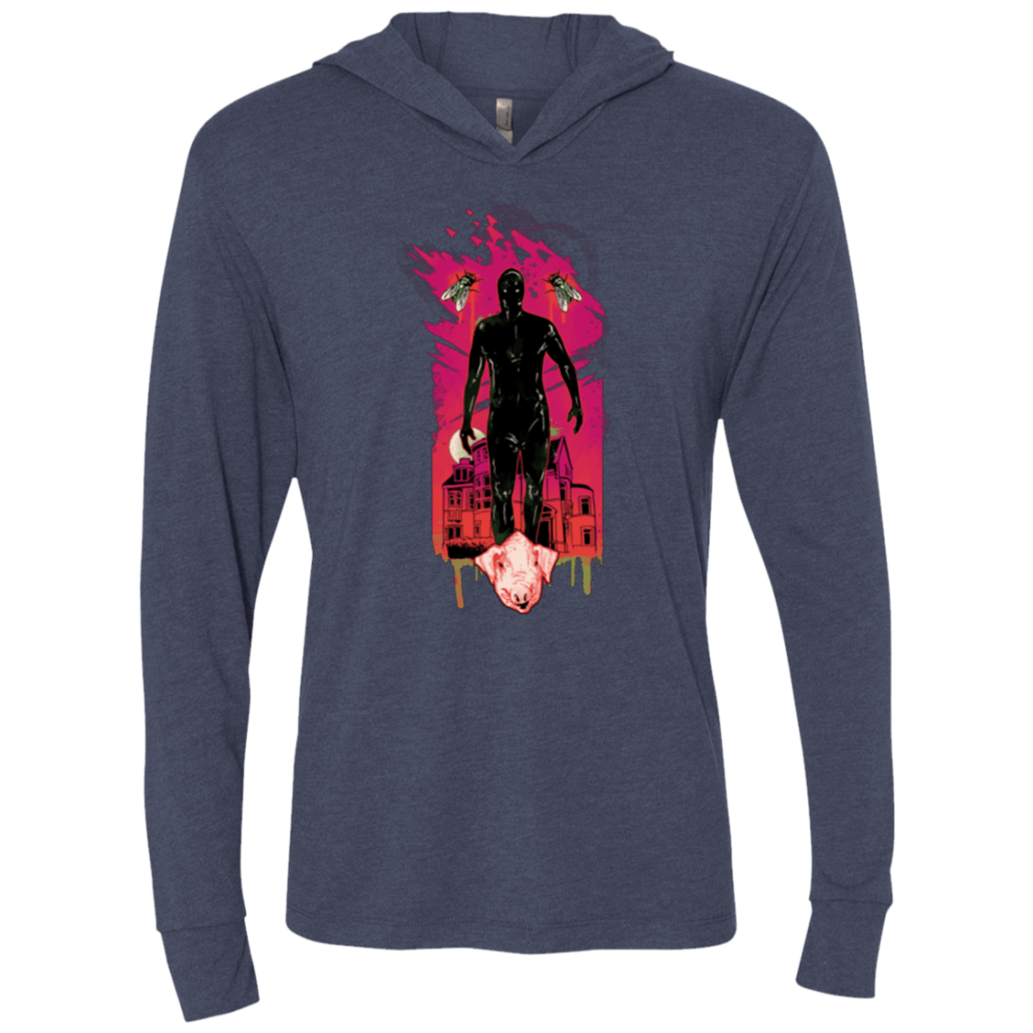 T-Shirts Vintage Navy / X-Small I Am Rubber Triblend Long Sleeve Hoodie Tee