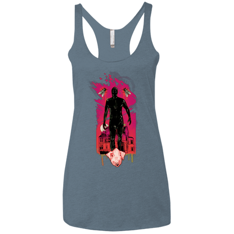 T-Shirts Indigo / X-Small I Am Rubber Women's Triblend Racerback Tank