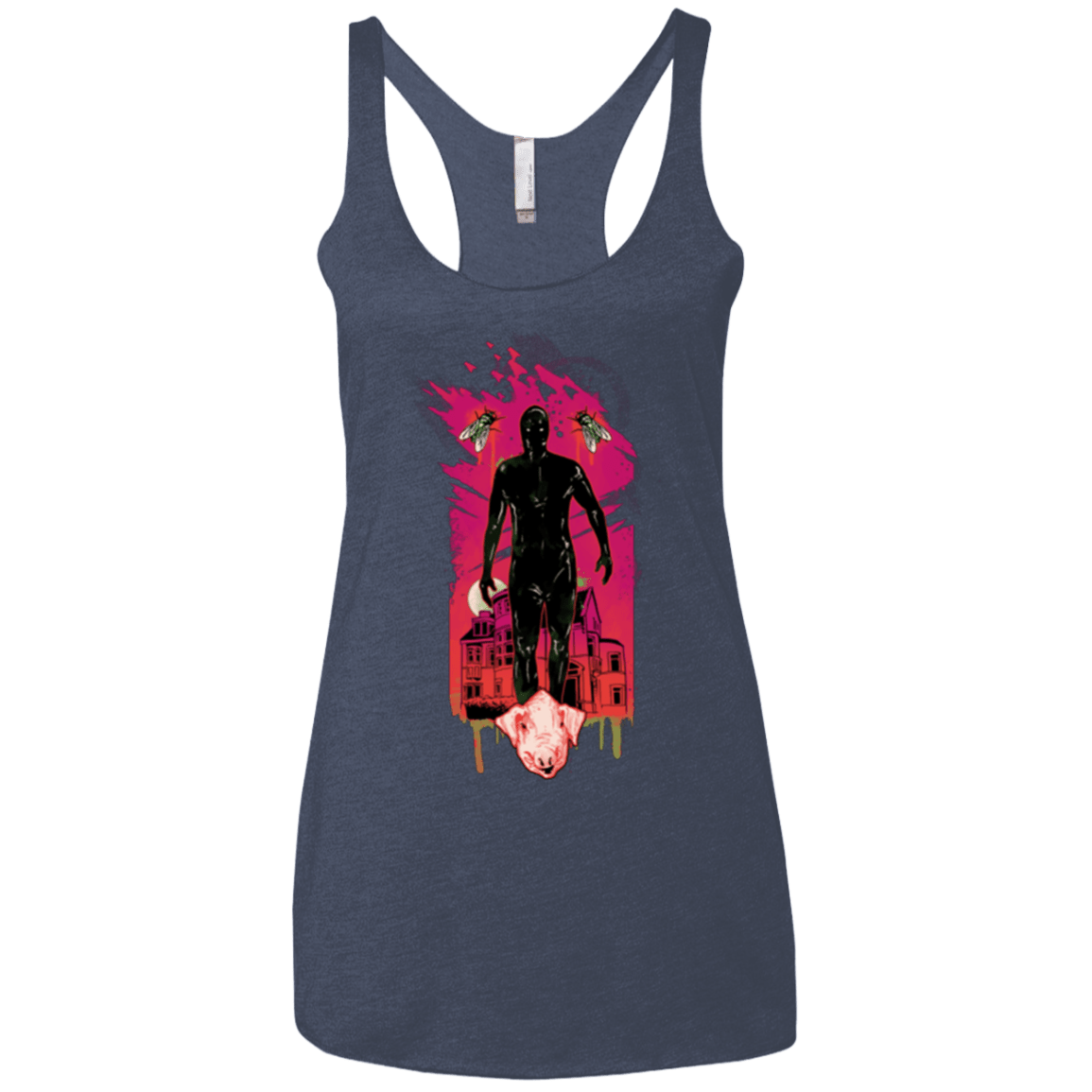 T-Shirts Vintage Navy / X-Small I Am Rubber Women's Triblend Racerback Tank