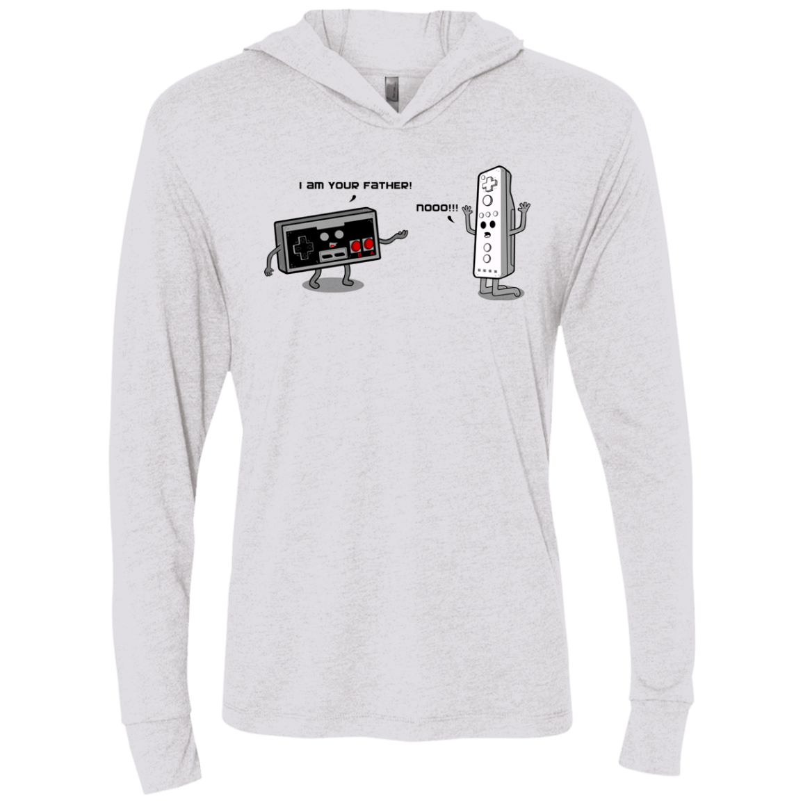 T-Shirts Heather White / X-Small I am your father NES Triblend Long Sleeve Hoodie Tee