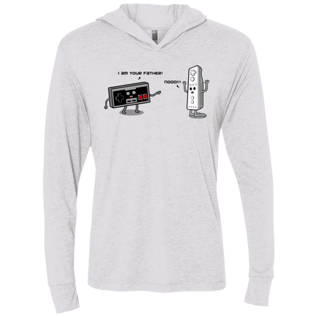 T-Shirts Heather White / X-Small I am your father NES Triblend Long Sleeve Hoodie Tee